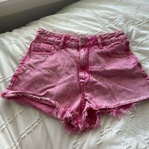 pacsun size 24 pink jean shorts